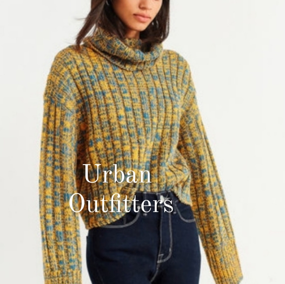 Urban Outfitters Cropped Chunky Turtleneck Sweater